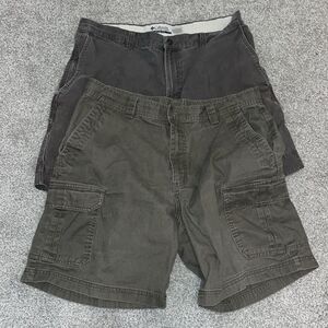 2-Gray Olive Columbia Hiking trail walking camping cargo shorts 36” men’s